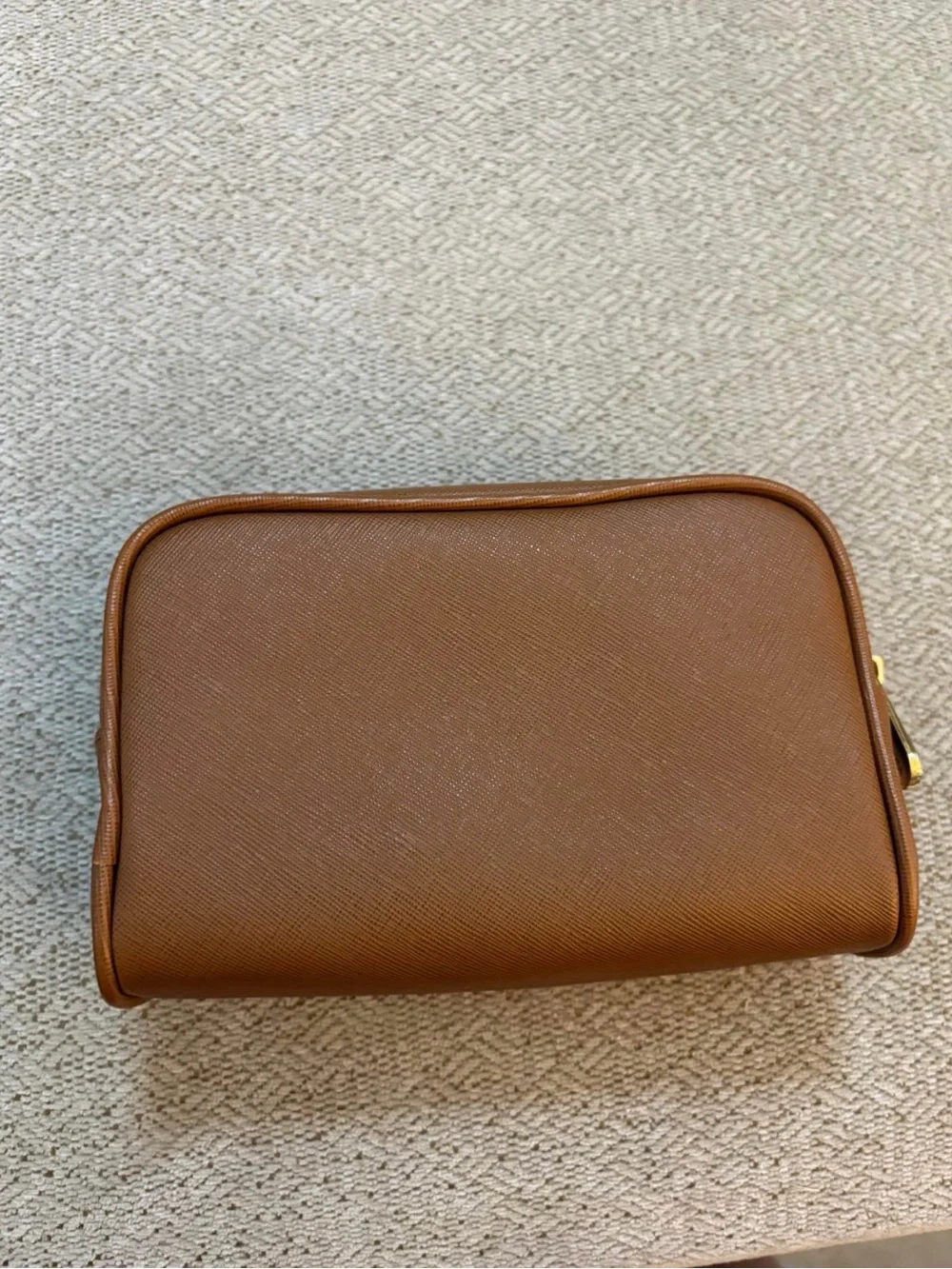 Michael Kors Brown Saffiano Makeup Bag